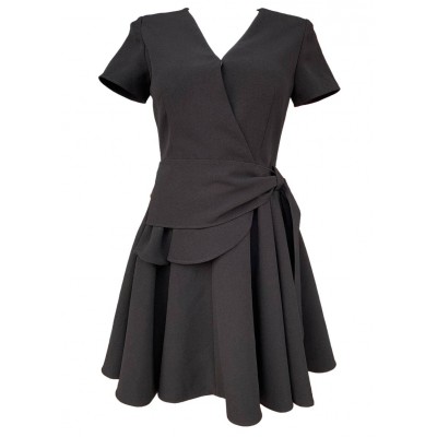 Черное платье с воланом 17819 Черное платье с воланом 17819