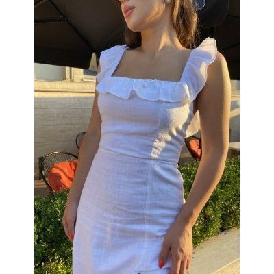 Льняной сарафан с разрезом 110332 Льняной сарафан с разрезом 110332