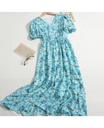 Шифоновое платье с цветами 110686