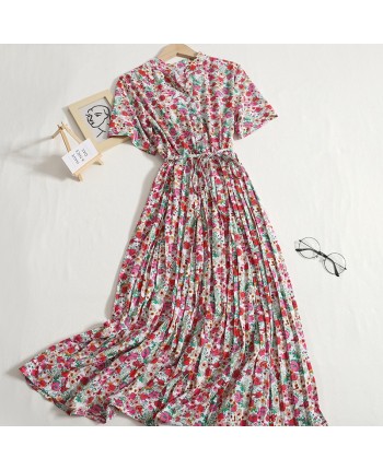 Хлопковое платье с цветами 110746