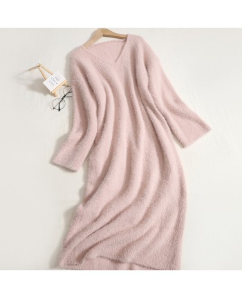 Сукня із пухнастої тканини 110991