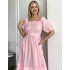 Розовое платье из хлопка 111675 Розовое платье из хлопка 111675