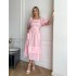 Розовое платье из хлопка 111675 Розовое платье из хлопка 111675
