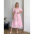 Розовое платье из хлопка 111675 Розовое платье из хлопка 111675