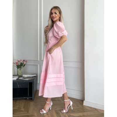 Розовое платье из хлопка 111675 Розовое платье из хлопка 111675