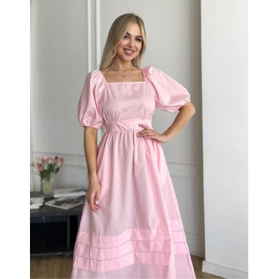 Розовое платье из хлопка 111675 Розовое платье из хлопка 111675