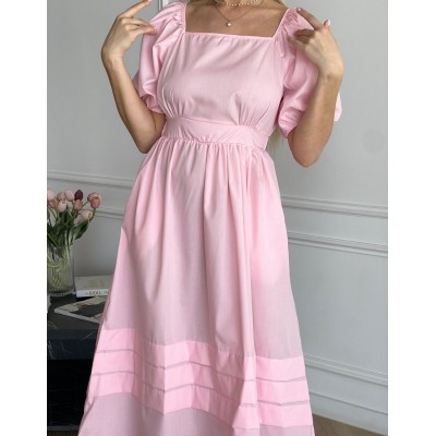 Розовое платье из хлопка 111675 Розовое платье из хлопка 111675