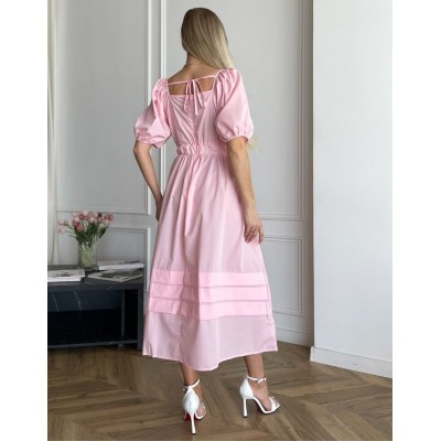 Розовое платье из хлопка 111675 Розовое платье из хлопка 111675