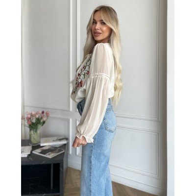 Шифонова блузка з вишивкою 111677 Шифонова блузка з вишивкою 111677