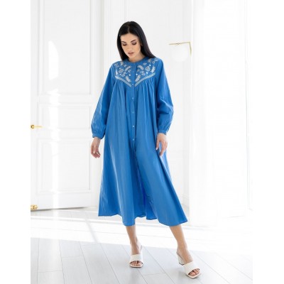 Голубое платье с вышивкой 111661 Голубое платье с вышивкой 111661
