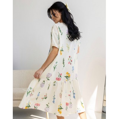 Цветочное платье свободного кроя 111670 Цветочное платье свободного кроя 111670