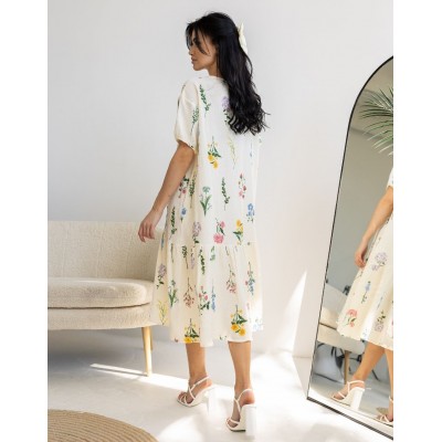 Цветочное платье свободного кроя 111670 Цветочное платье свободного кроя 111670