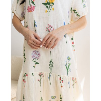 Цветочное платье свободного кроя 111670 Цветочное платье свободного кроя 111670