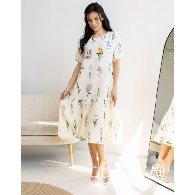 Цветочное платье свободного кроя 111670 Цветочное платье свободного кроя 111670