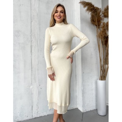 Трикотажна сукня з рюшами 111642 Трикотажна сукня з рюшами 111642