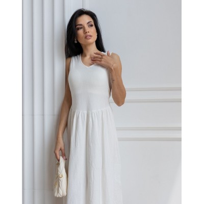 Белий сарафан из хлопка 111685 Белий сарафан из хлопка 111685