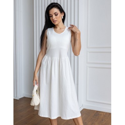 Белий сарафан из хлопка 111685 Белий сарафан из хлопка 111685