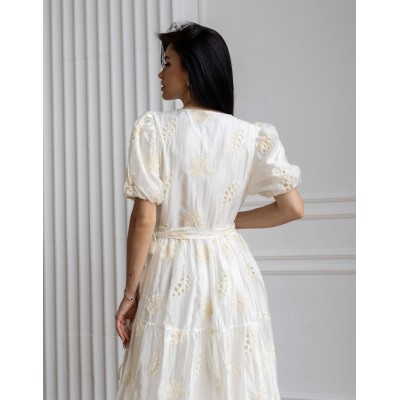 Платье на запах с вышивкой 111690 Платье на запах с вышивкой 111690