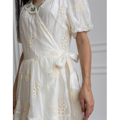 Платье на запах с вышивкой 111690 Платье на запах с вышивкой 111690