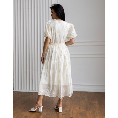 Платье на запах с вышивкой 111690 Платье на запах с вышивкой 111690