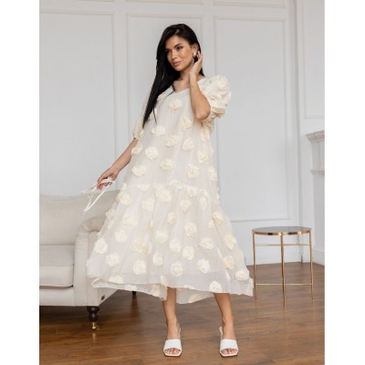 Сукня міді з трояндами 111691 Сукня міді з трояндами 111691