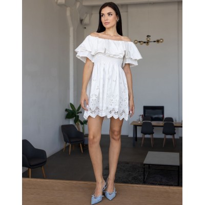 Платье мини с открытыми плечами 111694 Платье мини с открытыми плечами 111694