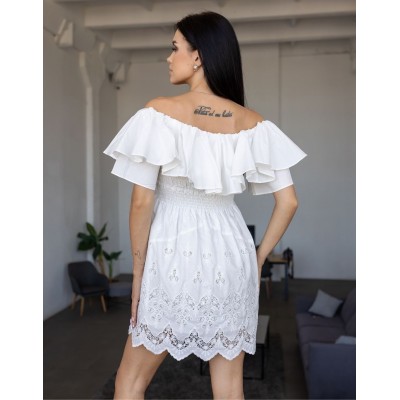 Платье мини с открытыми плечами 111694 Платье мини с открытыми плечами 111694