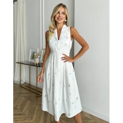 Белое платье с цветами 111741 Белое платье с цветами 111741