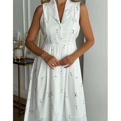 Белое платье с цветами 111741 Белое платье с цветами 111741