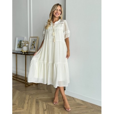 Платье миди с кружевом 111742 Платье миди с кружевом 111742