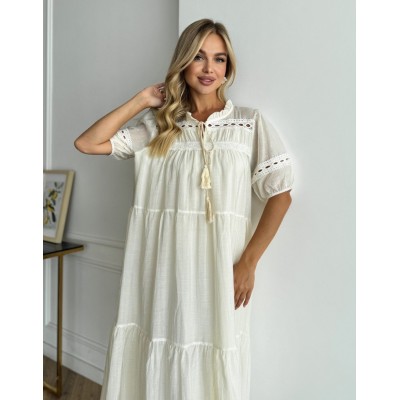 Платье миди с кружевом 111742 Платье миди с кружевом 111742