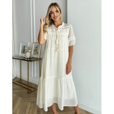 Платье миди с кружевом 111742 Платье миди с кружевом 111742