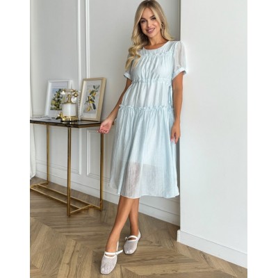 Платье с органзы голубое 111743 Платье с органзы голубое 111743