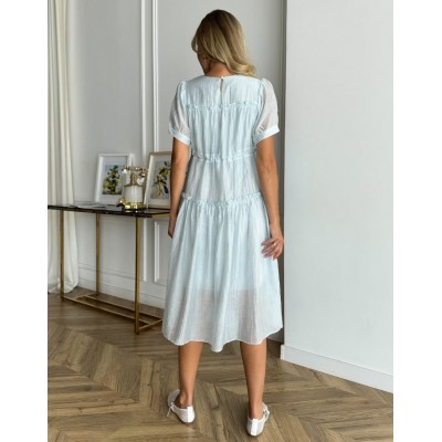 Платье с органзы голубое 111743 Платье с органзы голубое 111743