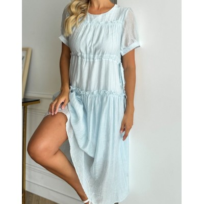 Платье с органзы голубое 111743 Платье с органзы голубое 111743