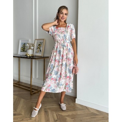Цветочное платье миди 111745 Цветочное платье миди 111745