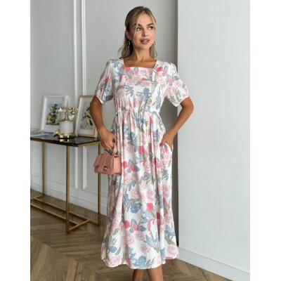Цветочное платье миди 111745 Цветочное платье миди 111745