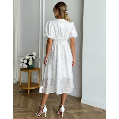 Біла сукня на гудзиках 111748 Біла сукня на гудзиках 111748