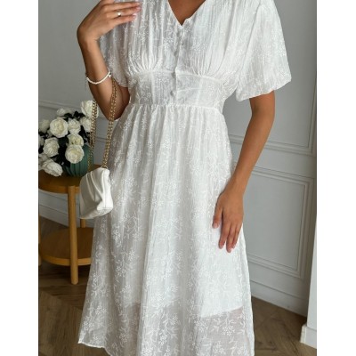 Біла сукня на гудзиках 111748 Біла сукня на гудзиках 111748