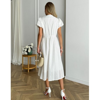 Платье с прошви с воротником 111756 Платье с прошви с воротником 111756