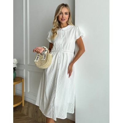 Платье с прошви с воротником 111756 Платье с прошви с воротником 111756