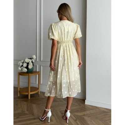 Желтое платье с органзи 111757 Желтое платье с органзи 111757