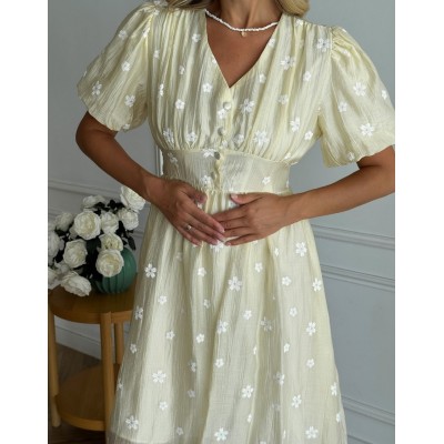 Желтое платье с органзи 111757 Желтое платье с органзи 111757