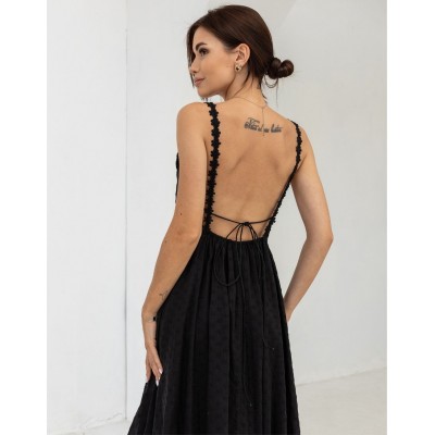 Сарафан з відкритою спиною чорний 111706 Сарафан з відкритою спиною чорний 111706