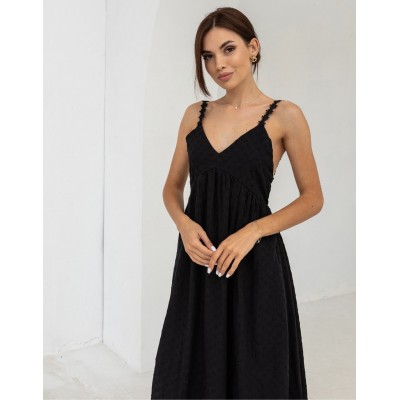 Сарафан з відкритою спиною чорний 111706 Сарафан з відкритою спиною чорний 111706