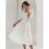 Повітряна біла сукня міді 111707 Повітряна біла сукня міді 111707