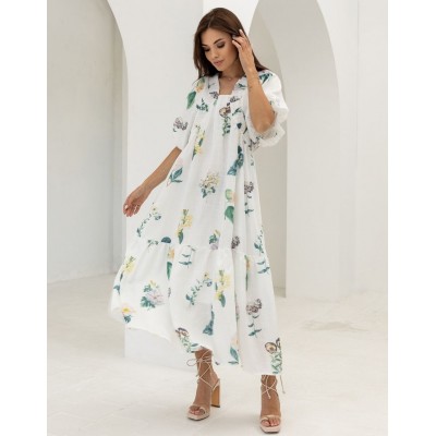 Цветочное платье свободного кроя 111708 Цветочное платье свободного кроя 111708