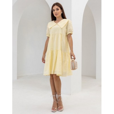 Жовта сукня з коміром 111700 Жовта сукня з коміром 111700