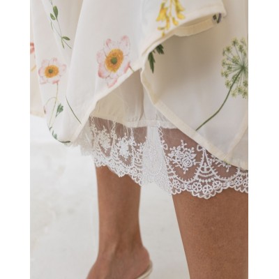 Цветочний сарафан с кружевом 111713 Цветочний сарафан с кружевом 111713