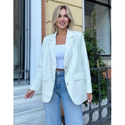 Подовжений жакет білий 111732 Подовжений жакет білий 111732